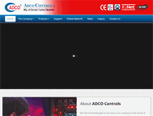 Tablet Screenshot of adcocontrols.com